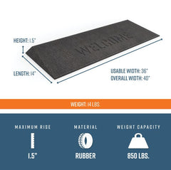 TRANSITIONS® Rubber Angled Welcome Mats by EZ-Access